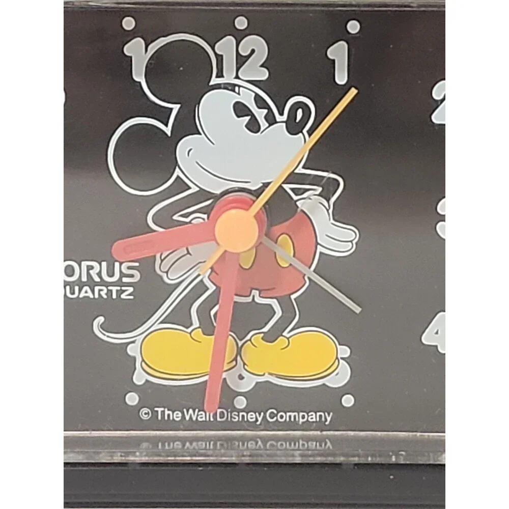 Disney Lorus Vintage Quartz Mickey Mouse Alarm Clock Working